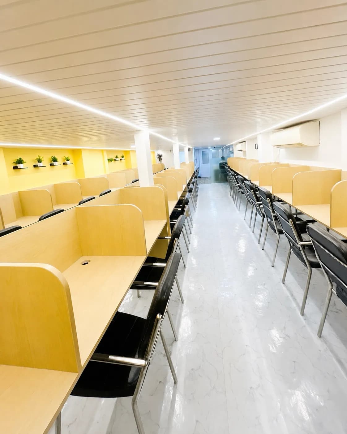 Spacious air-conditioned study hall with individual cubicles at The Study Corner, Lalbaug